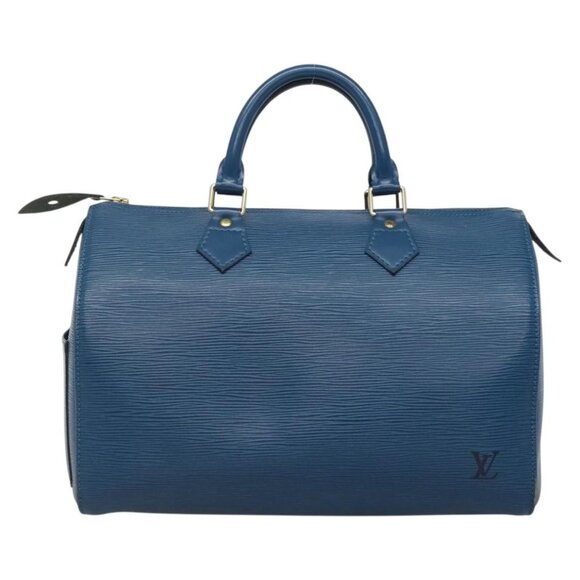 LOUIS VUITTON Epi Speedy 30 Hand Bag Toledo Blue - Picture 2 of 15